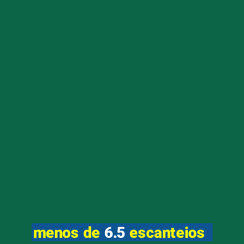 menos de 6.5 escanteios